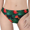 Hawaiian Tropical Flowers Pattern Print Women's Thong