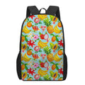 Hawaiian Tropical Fruits Pattern Print 17 Inch Backpack