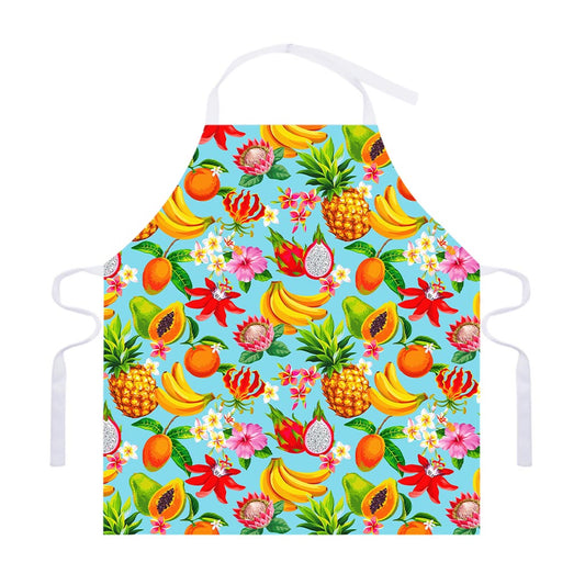 Hawaiian Tropical Fruits Pattern Print Adjustable Apron