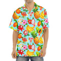 Hawaiian Tropical Fruits Pattern Print Aloha Shirt