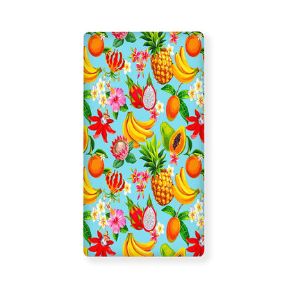 Hawaiian Tropical Fruits Pattern Print Baby Crib Sheet