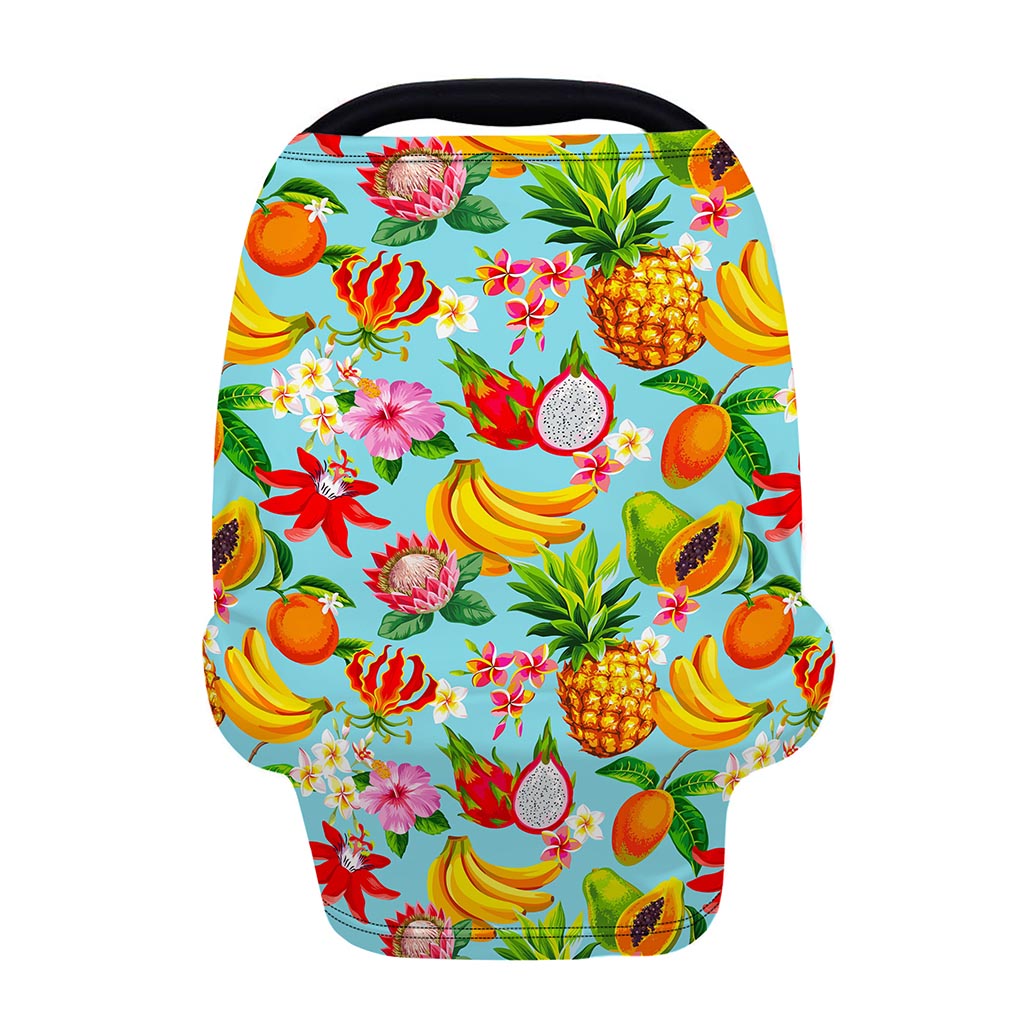 Hawaiian Tropical Fruits Pattern Print Baby Seat Cover