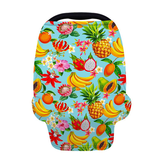 Hawaiian Tropical Fruits Pattern Print Baby Seat Cover
