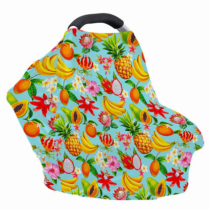Hawaiian Tropical Fruits Pattern Print Baby Seat Cover