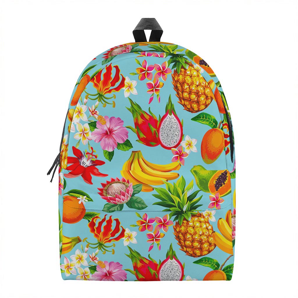Hawaiian Tropical Fruits Pattern Print Backpack