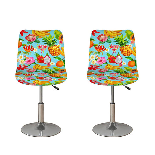 Hawaiian Tropical Fruits Pattern Print Bar Stool Covers