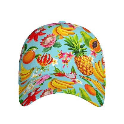 Hawaiian Tropical Fruits Pattern Print Baseball Cap