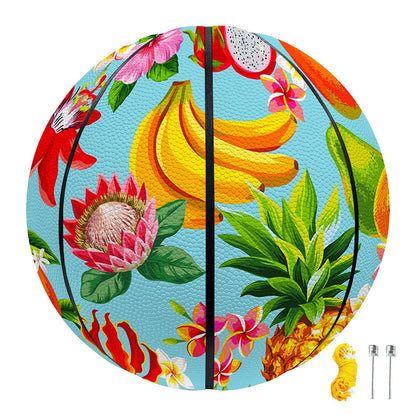 Hawaiian Tropical Fruits Pattern Print Basketball