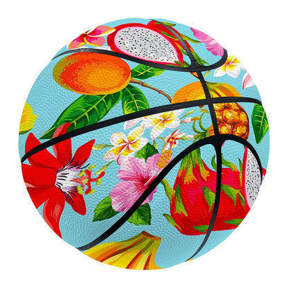 Hawaiian Tropical Fruits Pattern Print Basketball