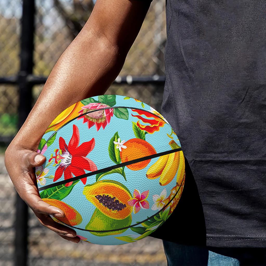 Hawaiian Tropical Fruits Pattern Print Basketball