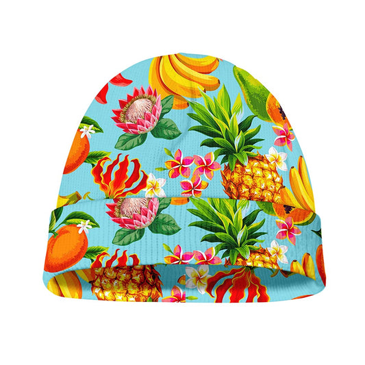 Hawaiian Tropical Fruits Pattern Print Beanie
