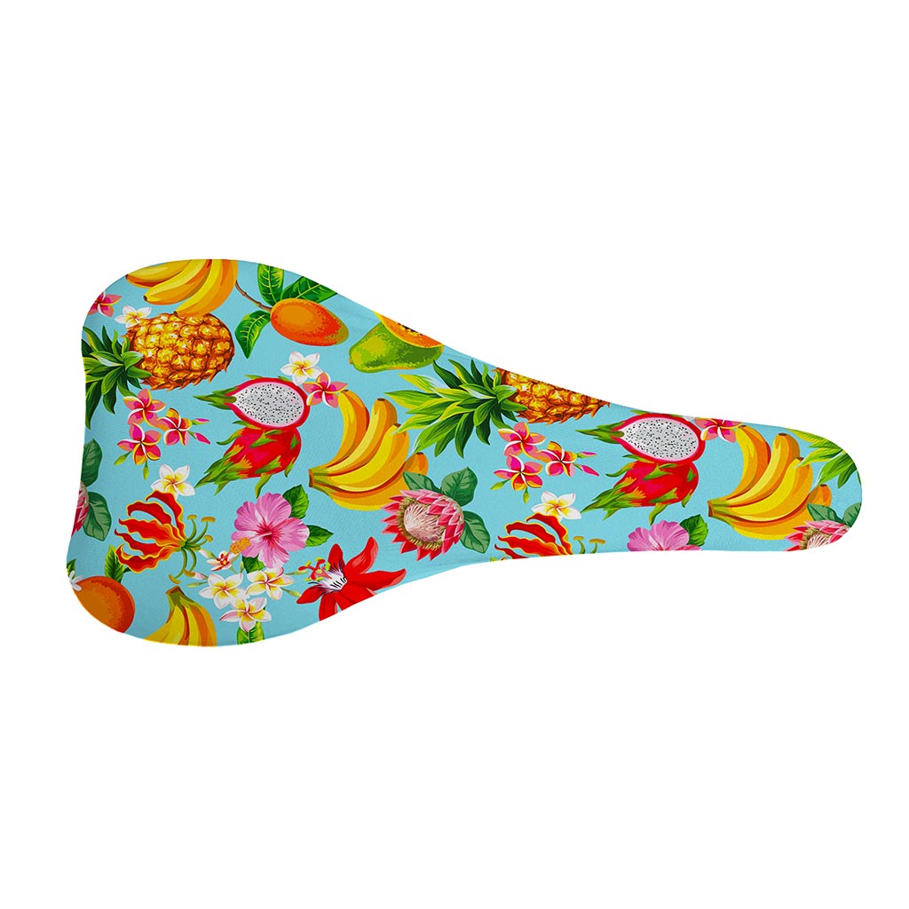 Hawaiian Tropical Fruits Pattern Print Bicycle Seat Cover