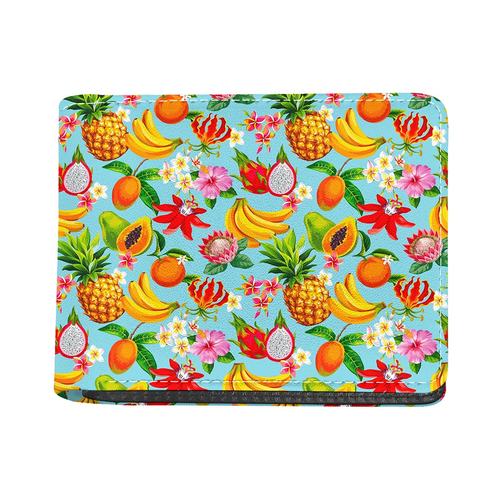 Hawaiian Tropical Fruits Pattern Print Bifold Wallet