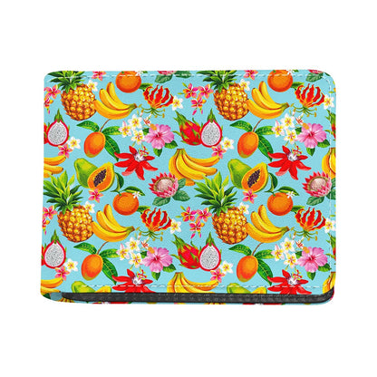 Hawaiian Tropical Fruits Pattern Print Bifold Wallet