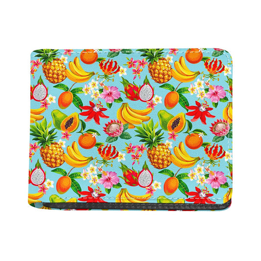 Hawaiian Tropical Fruits Pattern Print Bifold Wallet