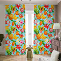 Hawaiian Tropical Fruits Pattern Print Dimout Pencil Pleat Curtains