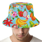 Hawaiian Tropical Fruits Pattern Print Bucket Hat