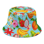 Hawaiian Tropical Fruits Pattern Print Bucket Hat
