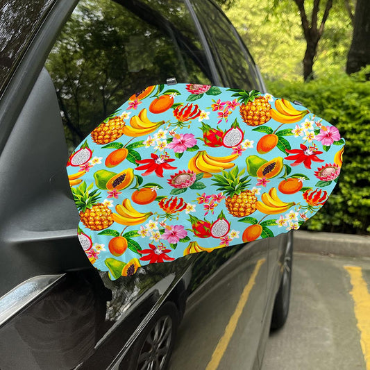 Hawaiian Tropical Fruits Pattern Print Car Side Mirror Covers