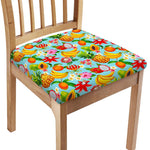 Hawaiian Tropical Fruits Pattern Print Chair Cushion Cover