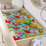 Hawaiian Tropical Fruits Pattern Print Changing Pad Cover