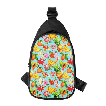 Hawaiian Tropical Fruits Pattern Print Chest Bag