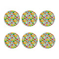 Hawaiian Tropical Fruits Pattern Print Coaster Set