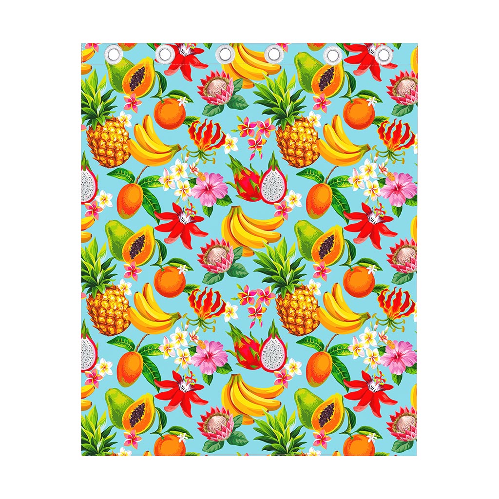 Hawaiian Tropical Fruits Pattern Print Curtain
