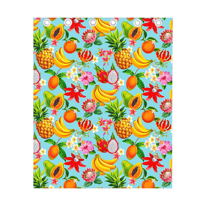 Hawaiian Tropical Fruits Pattern Print Curtain