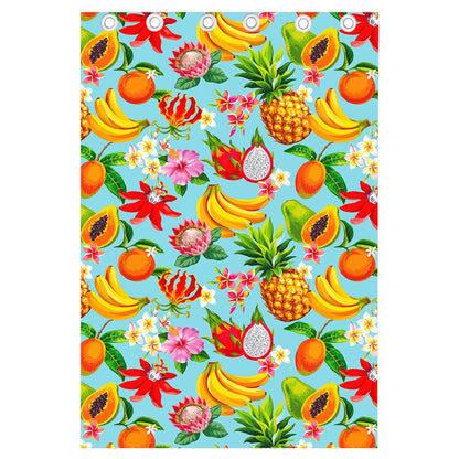 Hawaiian Tropical Fruits Pattern Print Curtain