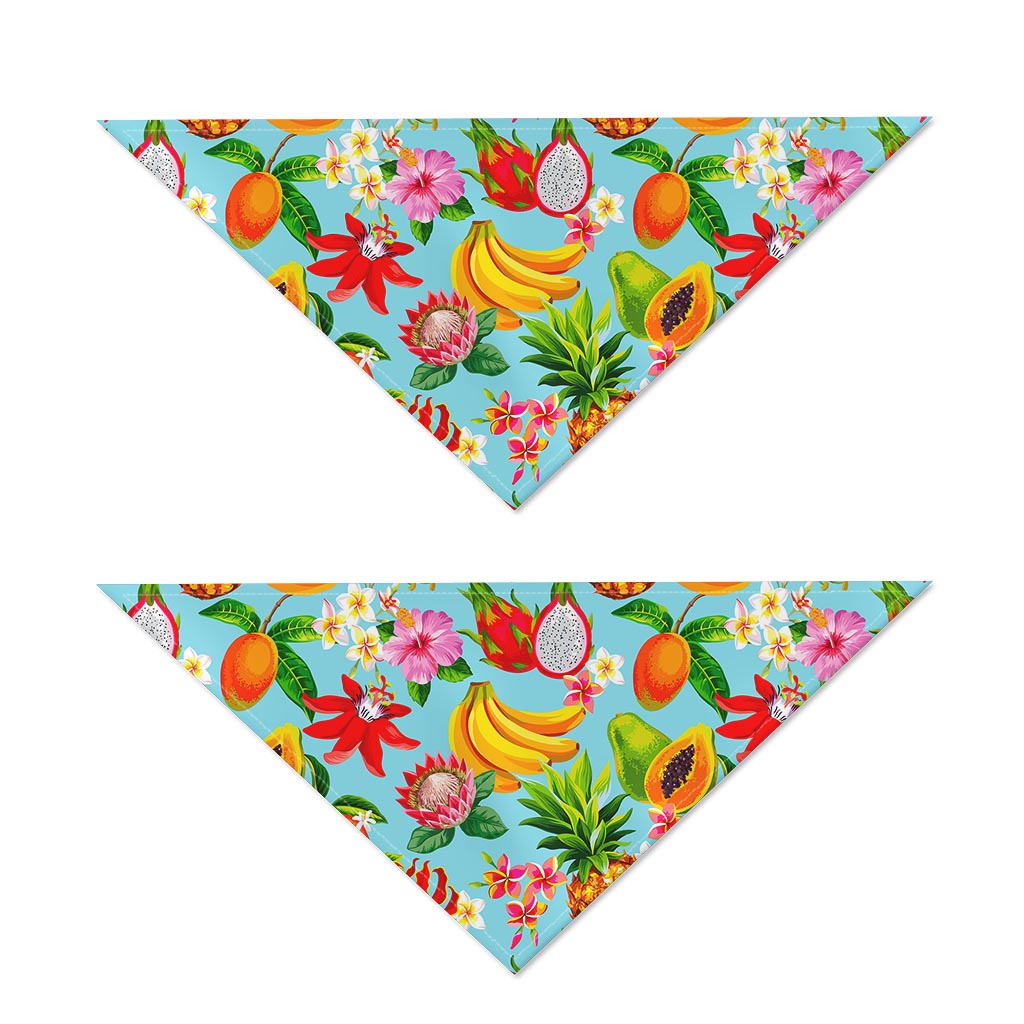 Hawaiian Tropical Fruits Pattern Print Dog Bandana