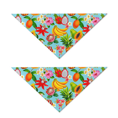 Hawaiian Tropical Fruits Pattern Print Dog Bandana