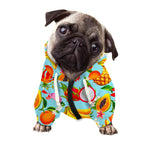 Hawaiian Tropical Fruits Pattern Print Dog Zip Up Hoodie