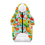 Hawaiian Tropical Fruits Pattern Print Dog Zip Up Hoodie