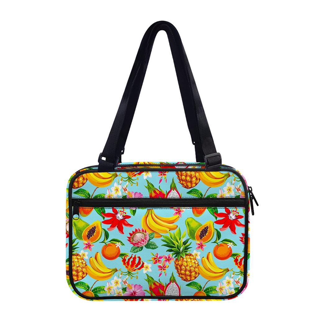 Hawaiian Tropical Fruits Pattern Print Double Strap Bible Bag