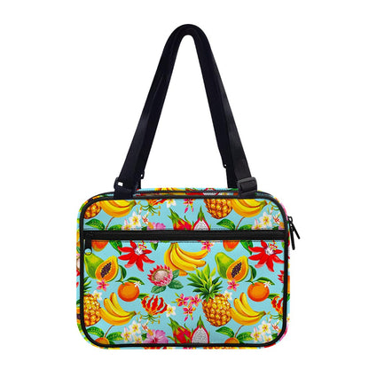 Hawaiian Tropical Fruits Pattern Print Double Strap Bible Bag