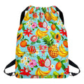 Hawaiian Tropical Fruits Pattern Print Drawstring Backpack