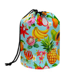 Hawaiian Tropical Fruits Pattern Print Drawstring Makeup Bag