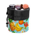 Hawaiian Tropical Fruits Pattern Print Drawstring Makeup Bag