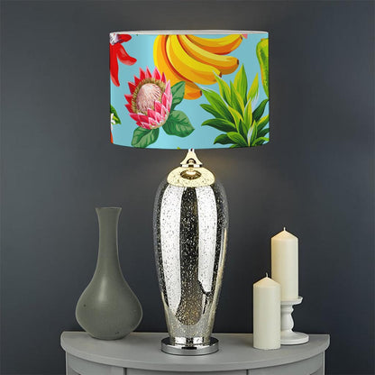 Hawaiian Tropical Fruits Pattern Print Drum Lamp Shade