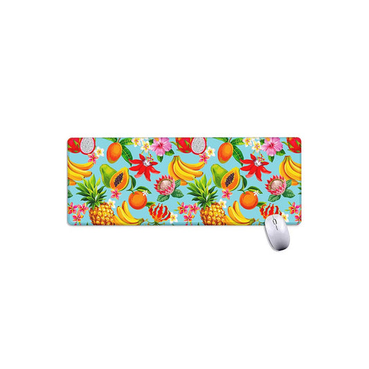 Hawaiian Tropical Fruits Pattern Print Extended Mouse Pad