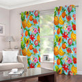 Hawaiian Tropical Fruits Pattern Print Extra Wide Grommet Curtains