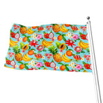 Hawaiian Tropical Fruits Pattern Print Flag