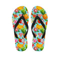 Hawaiian Tropical Fruits Pattern Print Flip Flops