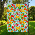 Hawaiian Tropical Fruits Pattern Print Garden Flag