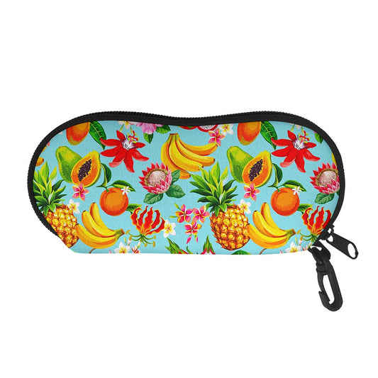 Hawaiian Tropical Fruits Pattern Print Glasses Case