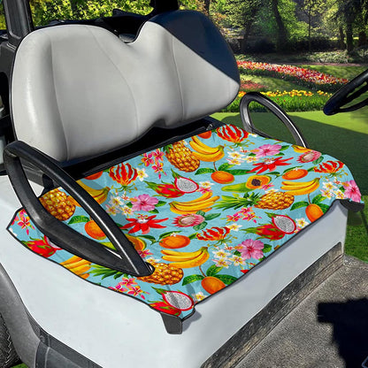 Hawaiian Tropical Fruits Pattern Print Golf Cart Seat Cover