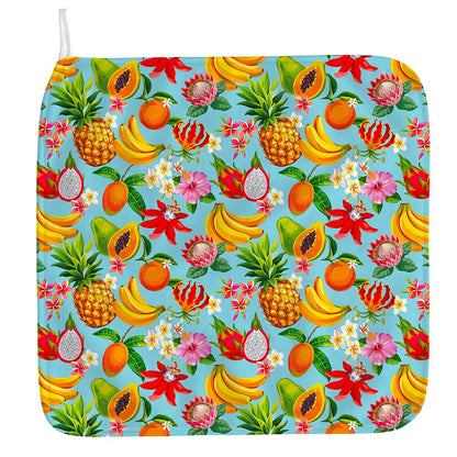 Hawaiian Tropical Fruits Pattern Print Hand Towel