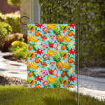 Hawaiian Tropical Fruits Pattern Print House Flag