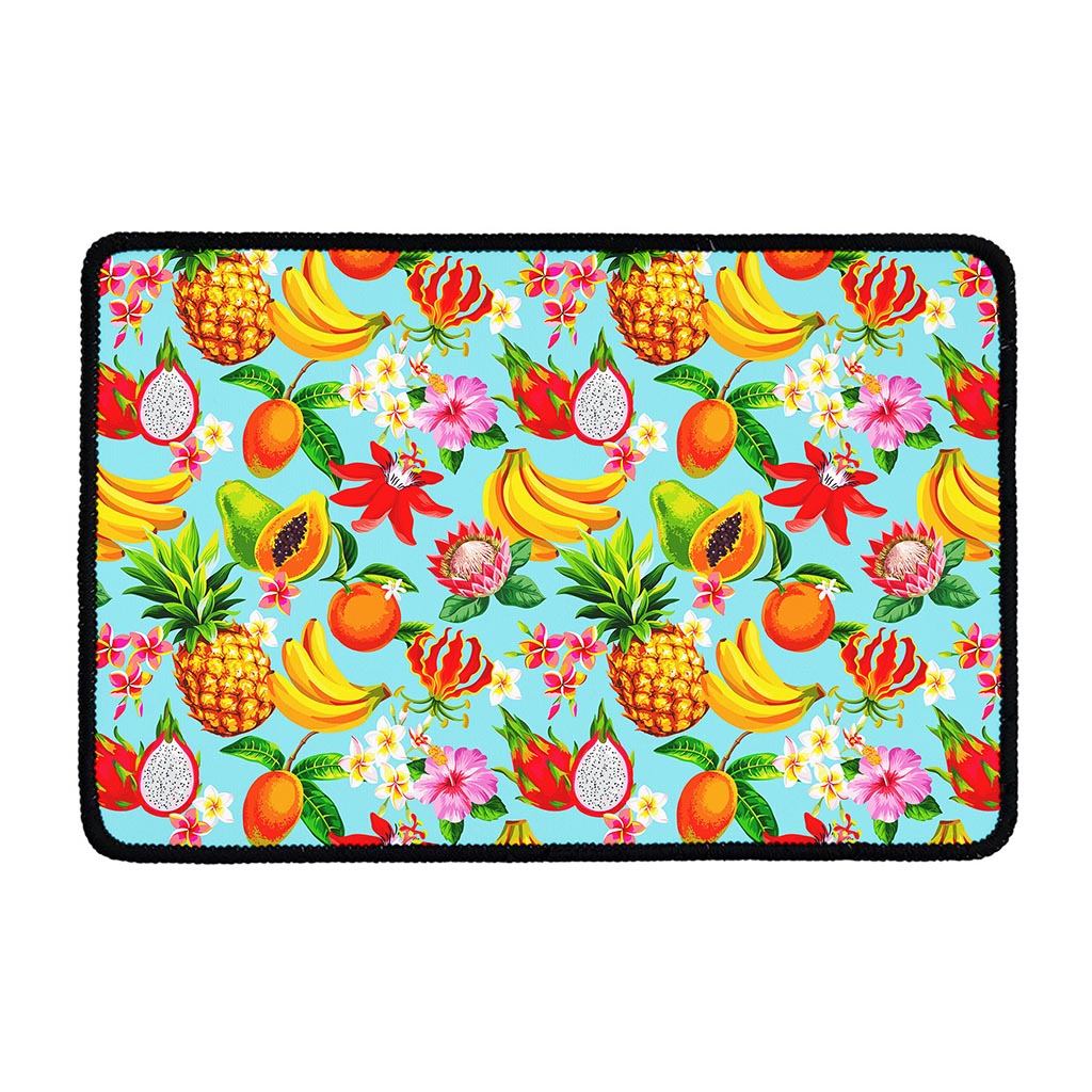 Hawaiian Tropical Fruits Pattern Print Kitchen Mat